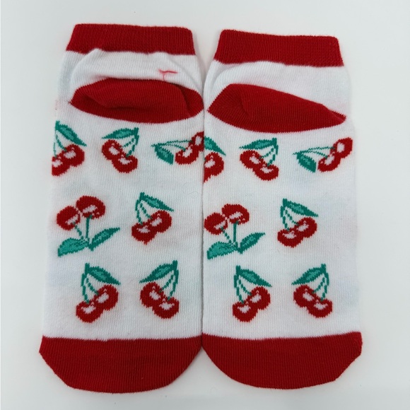 Cherries Ankle Sock Unicorn Low Cut Socks Colorful 2 Pack Set Cherry Print Pink - Picture 7 of 12
